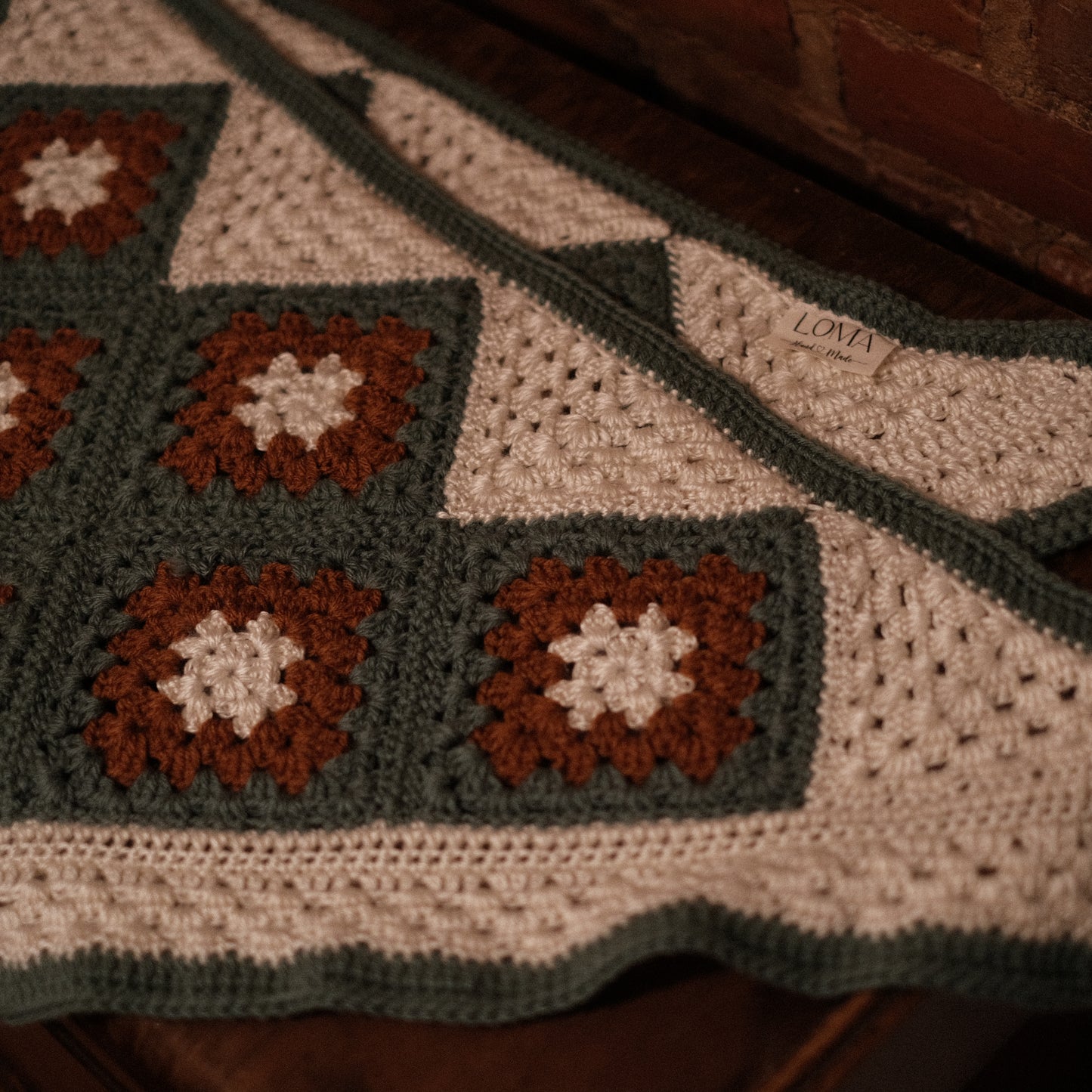 Burnt Sienna and Sage Shawl