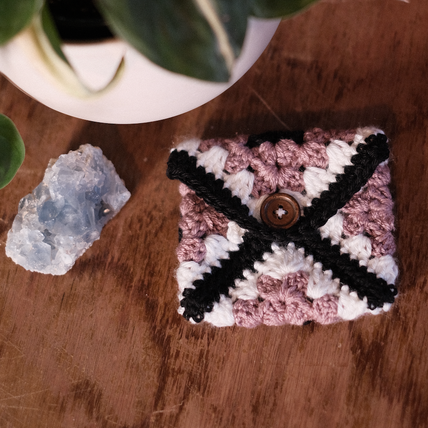Crocheted card holder