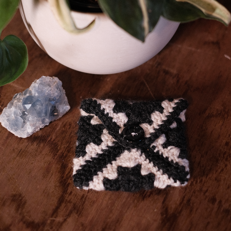 Crocheted card holder