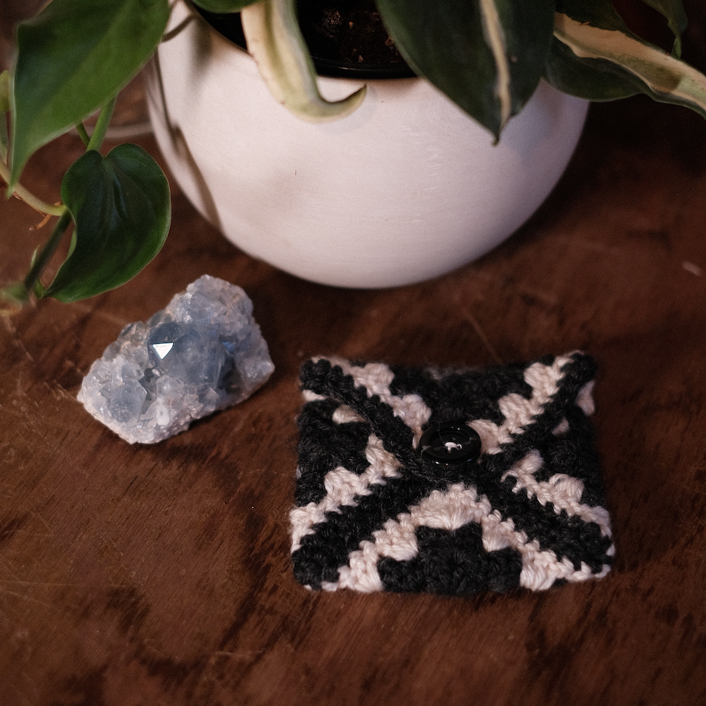 Crocheted card holder