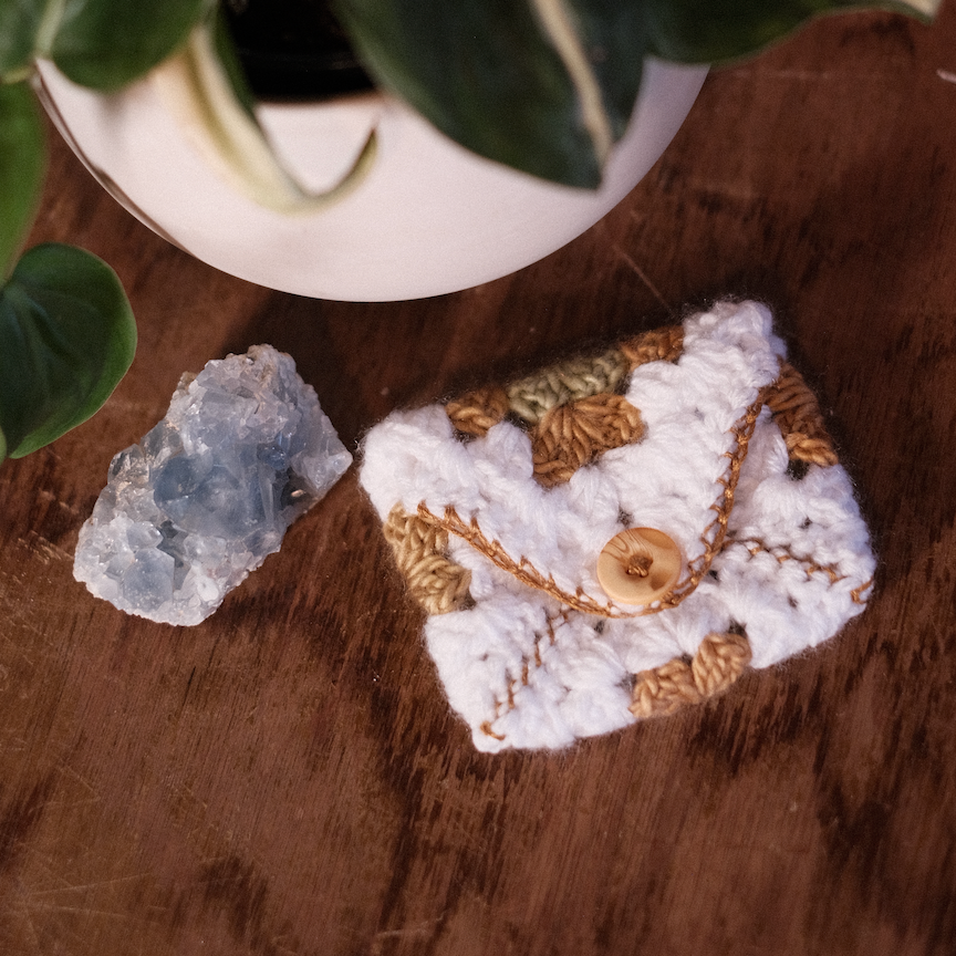 Crocheted card holder