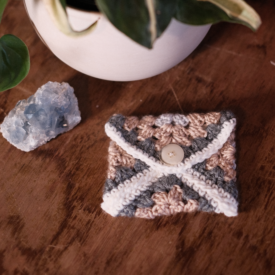 Crocheted card holder